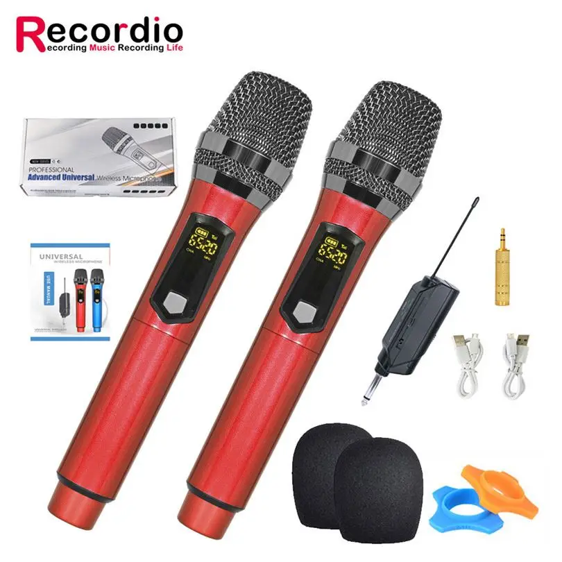 

GAW-003B Hot Sell Kids Wireless Handheld Microphone With Low Price, Silver&gold
