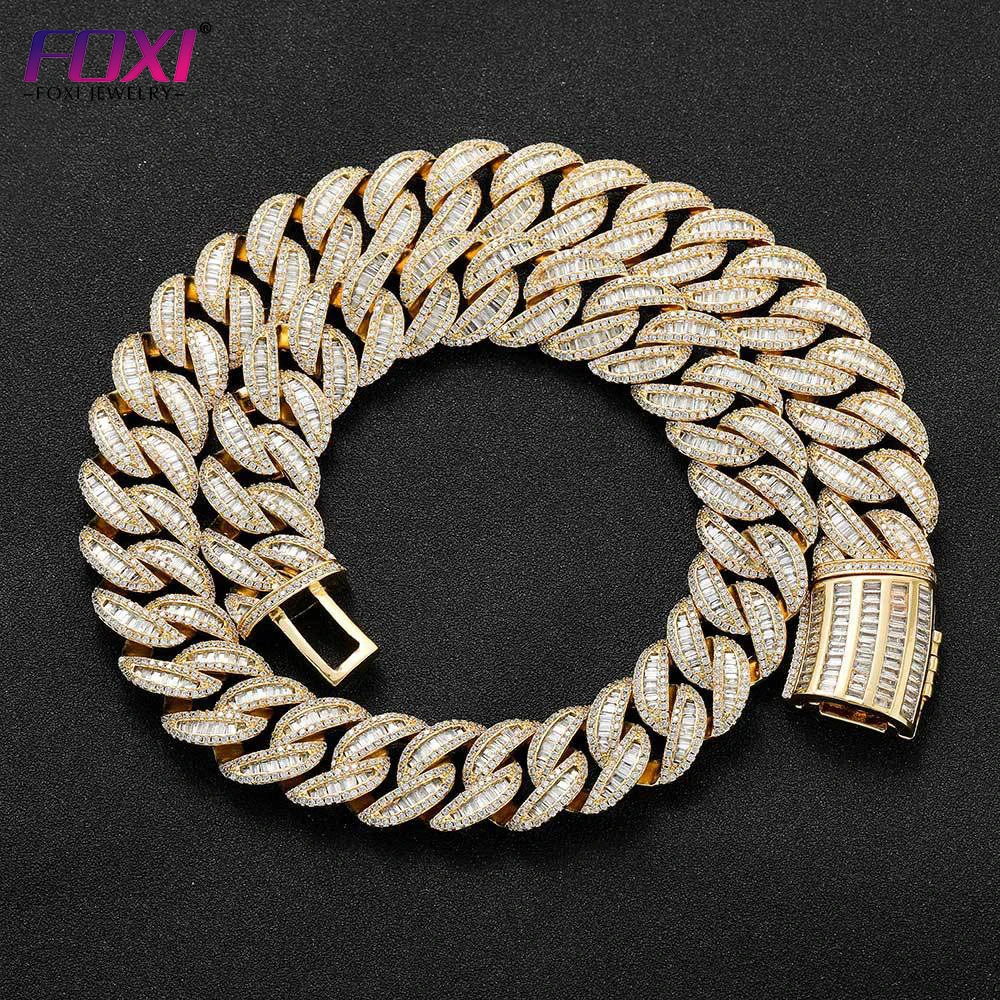 

2022 New FOXI jewelry 18k Gold plated zircon best friends diamond hip big cuban necklace for men 2022