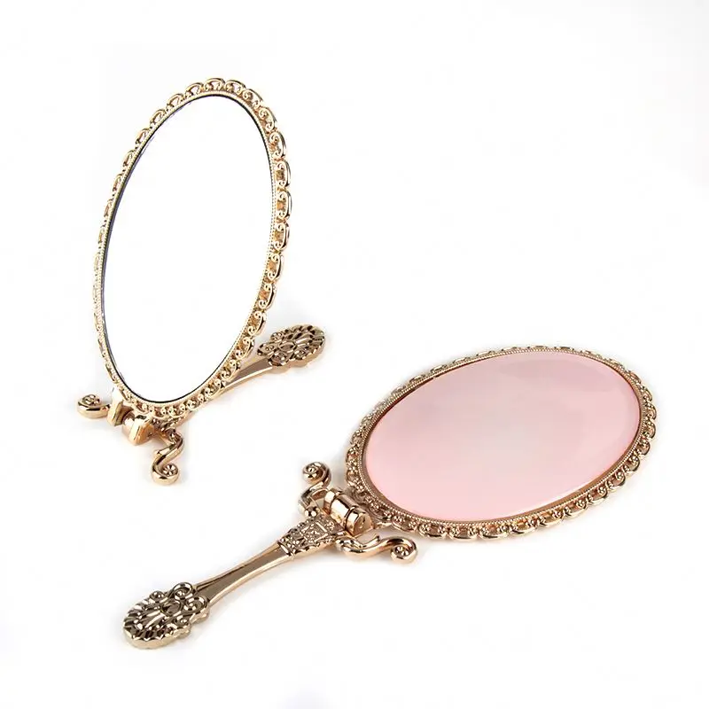 

Skyeycare Rose Gold Plating hand mirror Wedding souvenir Christmas gift Folded pocket mirrors small hand mirror, Customized color