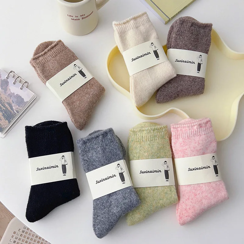

Jingwen OEM Calcetines Termicos High quality Fashion Winter Warm Wool Socks