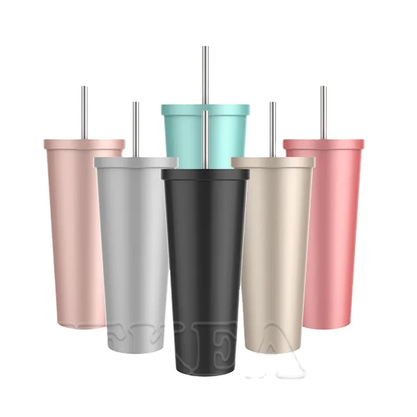 

Whosales Double Wall 24Oz Stainless Steel Straw Sublimation Tumbler Cups In Bulk
