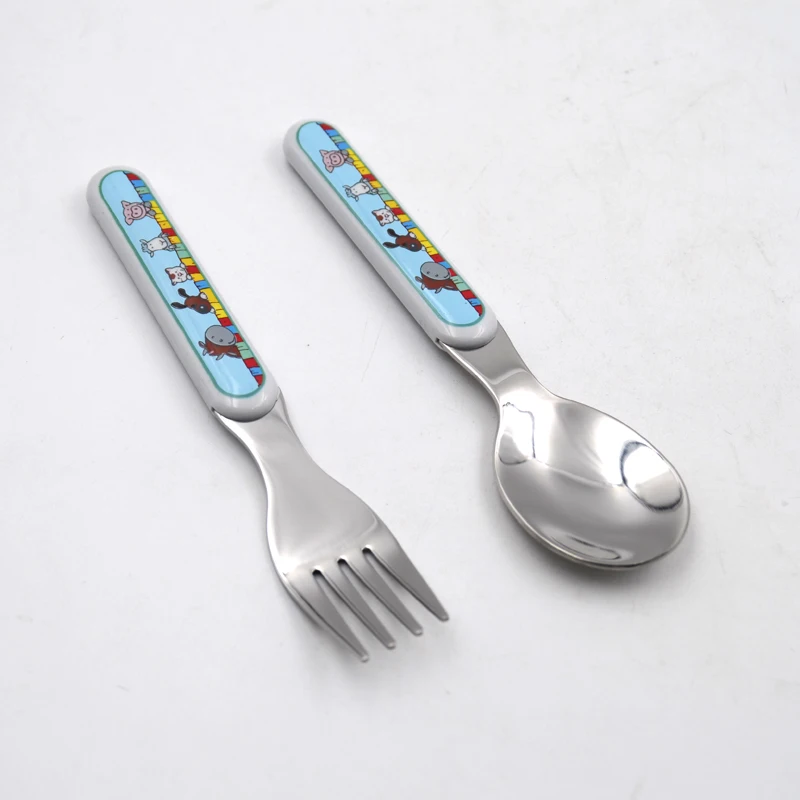 

new design stainless steel baby cutlery set