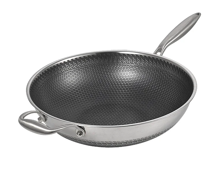 31cm/35cm/33cm Nonstick Nonstick Large Wok Stainless Steel 316 Grill Frying Pan