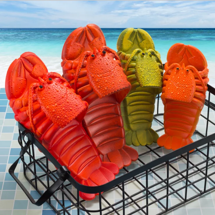 

2022 Funny Summer Crayfish Men Beach Sandals Mules Unisex Lobster Slipper Outdoor Slide Slippers