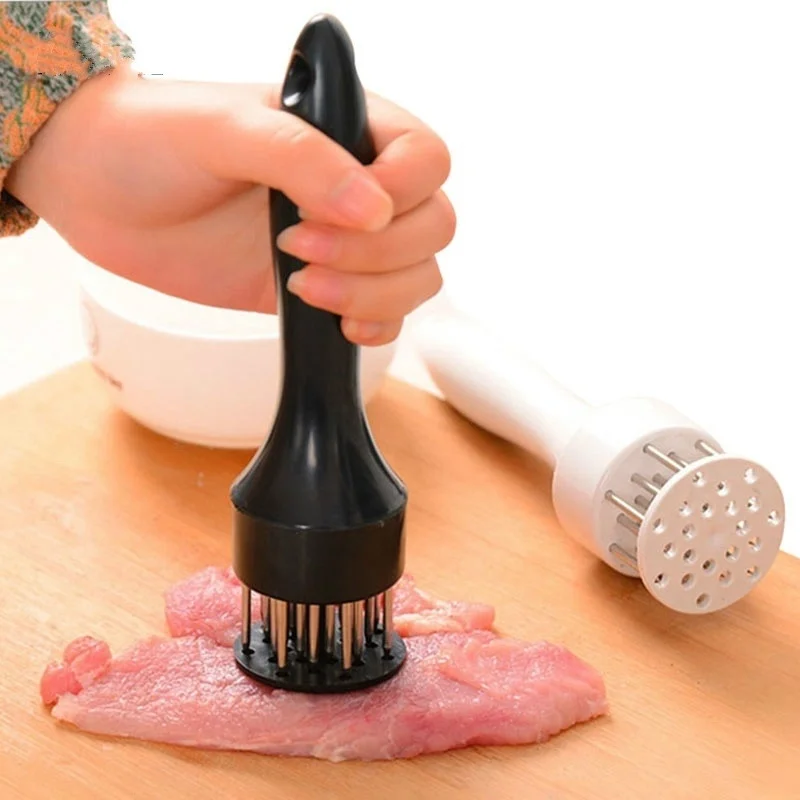 

Professional Tools for Cooking Sharp Needle Stainless Steel Meat Hammer Tenderizer for Steak Pork Beef Fish Tenderness, White/black