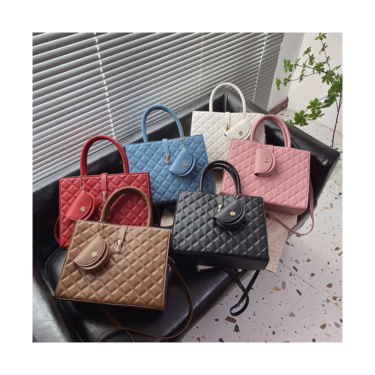 

Plaid Ladies Large Casual Tote Bags Fall Winter Women 2022 Shoulder Messenger Bag with Small Purses Branded Handbags for Women