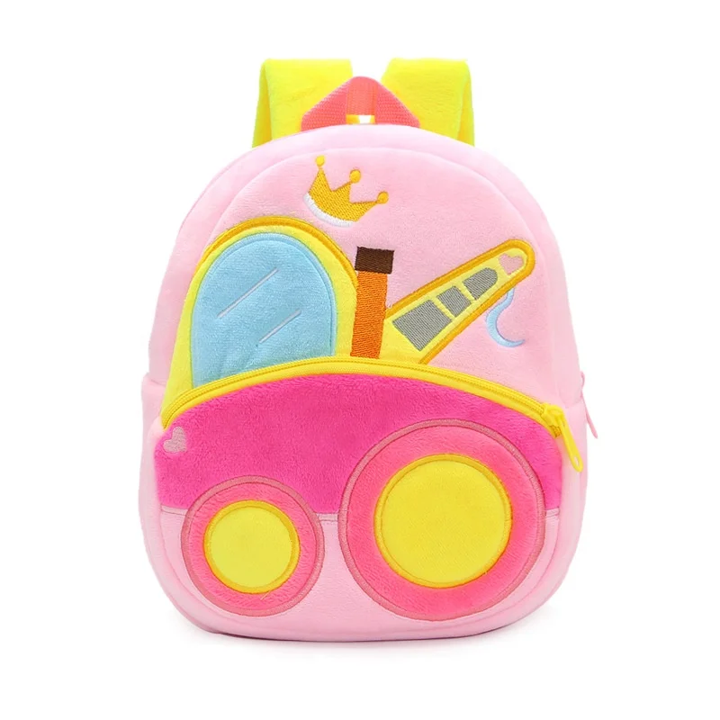 

Plush toddler stuffed animal backpack small stuffed animals school bag for boys girls little kids backpack cute car backpack