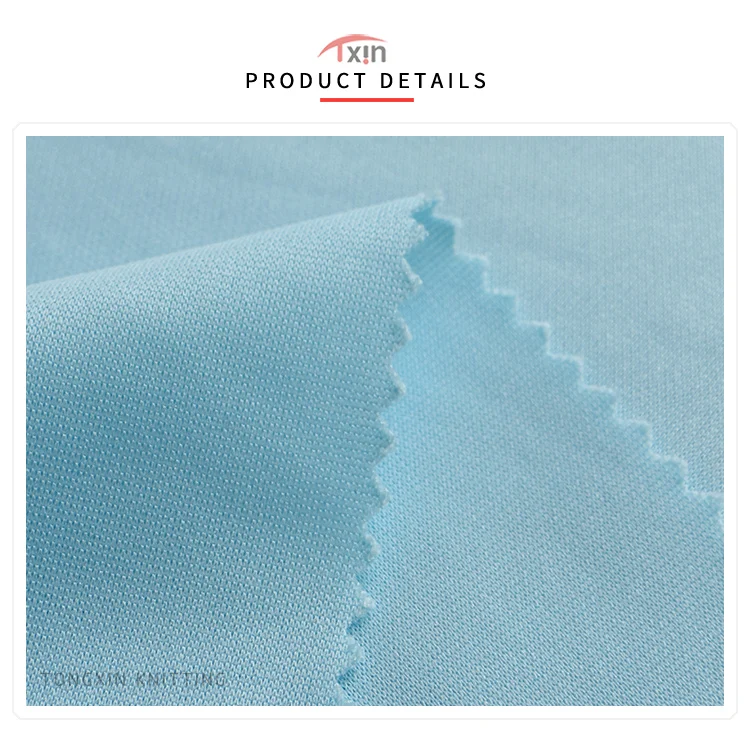 
160gsm DTY75D36F 100% polyester knitted mesh fabric for tshirt 