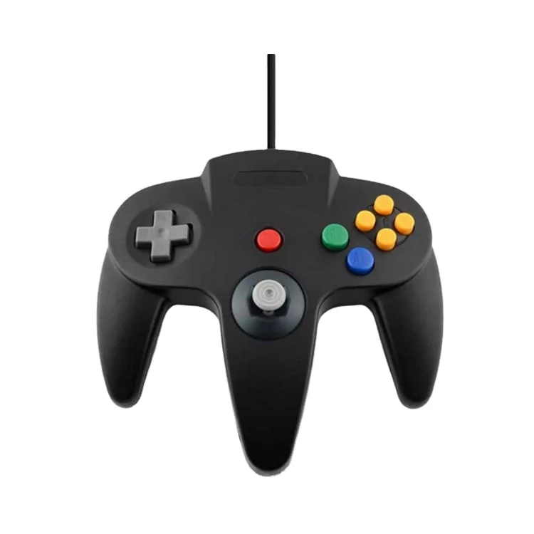 

wholesale Wired USB video game controller for N64 Gamepad, Black,grey, blue, green, red