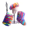 breathable microfiber soft plush shoes new comfortable autumn colorful snow shoes women ankle flurry boots set