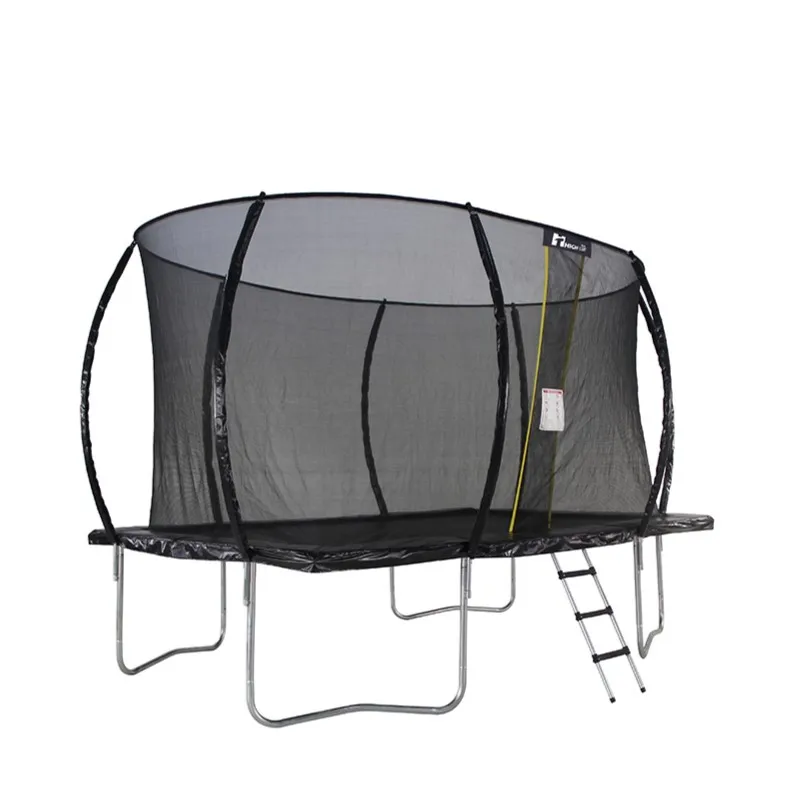 

Outdoor rectangle trampoline with stepladder