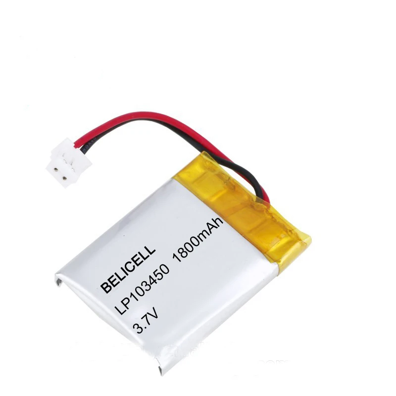 Wholesale Customize dimension Rechargeable 3.7v 1800mah Lithium Polymer Batteries 103450 Li-ion Prismatic Lipo Battery for GPS