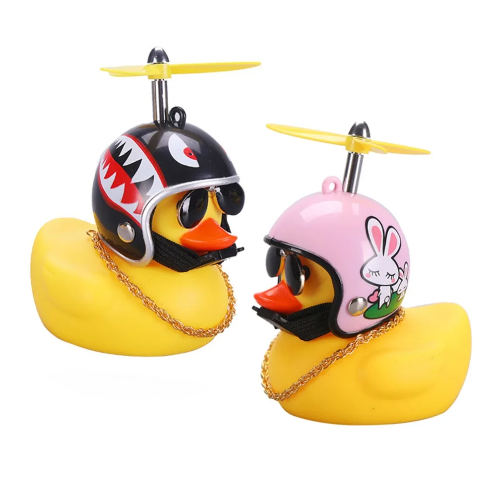 

Factory Wholesale Automotive Interior Parts Car Bike Small Yellow rubber Duck decoration, Yellow duck, as picture helmet