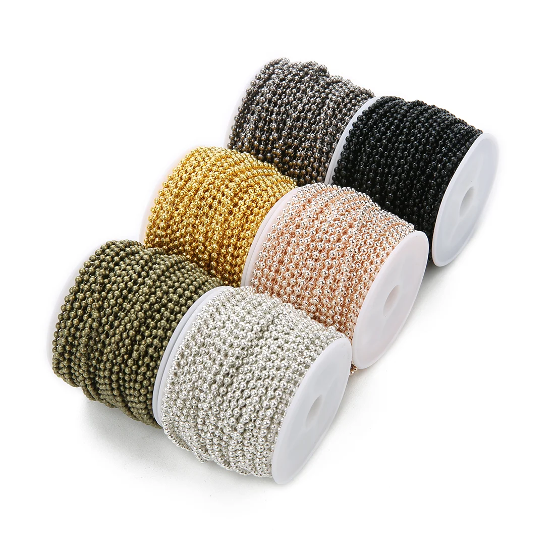 Bulk Sale Stainless Steel Ball Chain Roll For Jewelry Making Gold