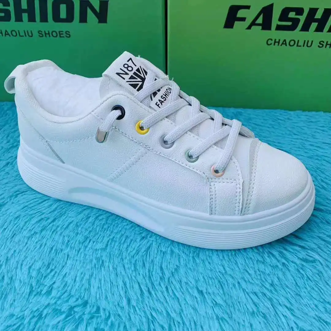 Factory Price Casual Flat White Shoes Women Thicksoled Increased