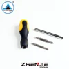Multifunction Plastic Handle Crv Homeowner 6 In 1 With Led Light Pocket Kit Home Tool Set Screwdriver Bit Card Box
