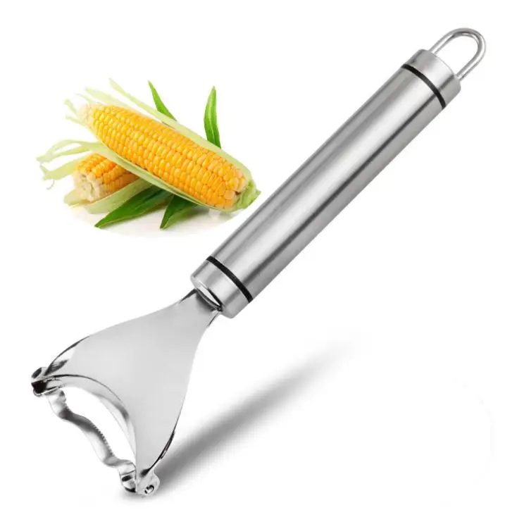 

50pcs Corn Peeler Premium Stainless Steel Kitchen Tool Corn Cutter Cob Peeler Corn Stripper Kernel Cutter, Silver