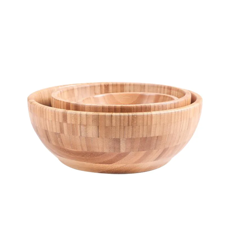 

Natural Healthy Hotel Restaurant 10 Inch Large Soup Ramen Bamboo Serving Bowl