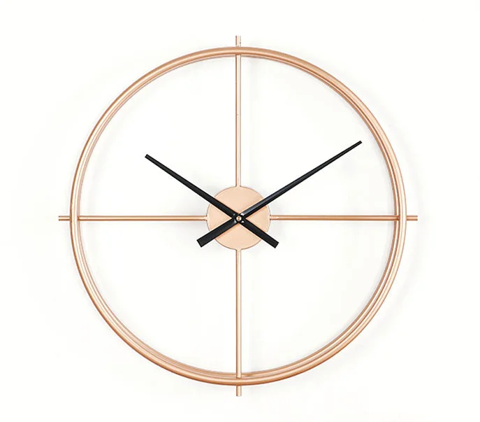 

Retro Minimalistic Metal Wall Hanging Clock No Number for Livingroom Nordic Office Home Decorative Round Wall Clock, Black,gold,customized