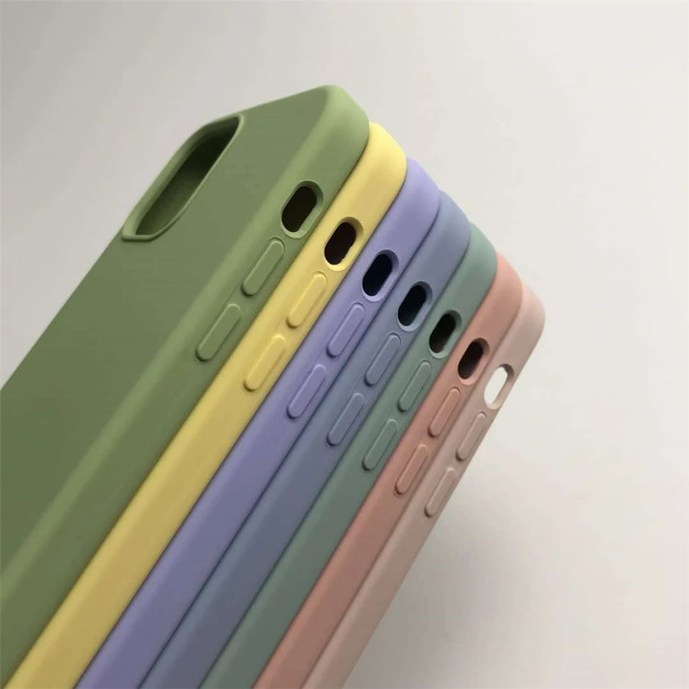

custom wholesale soft Shockproof Thin Anti-knock Candy Color premium Silicon tpu mobile cell phone case 2020 For iphone 11/12, Multiple colors