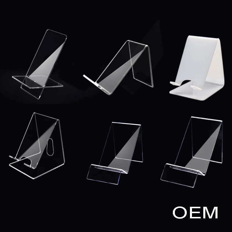

Hot Selling Desktop Holder Acrylic Phone Holder Display Holder Clear Plexiglass Perspex, Transparent,support oem