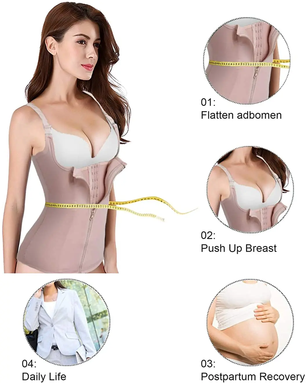 
popular wholesale firm slimming weight loss body shaper 100% natural latex waist trainer for women 