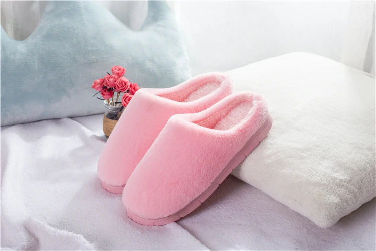 
Factory winter customized plush slippers house indoor home slippers for women 