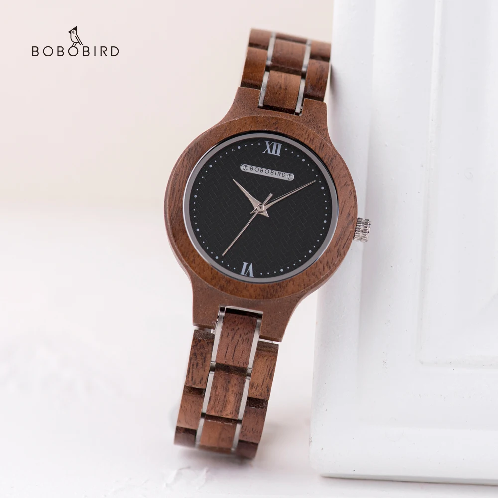 BOBO BIRD High Grade Classic Style Imported Quartz Movement Wooden Watches for Women New Arrival Elegant Wooden Ladies Watch