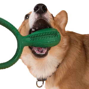 Image of 2019 Hot Amazon Pets Dental Hygiene Professional Dog Cat Toothbrush stick green