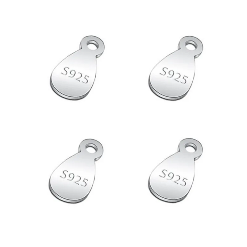 

Custom 925 Sterling Silver Tags Plates For Ending Chain DIY Jewelry Accessory