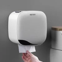 

Luxury Bathroom Waterproof Tissue Box Plastic Toilet Paper Holder Wall Mounted Storage Double Layer Napkin Dispenser Organizer