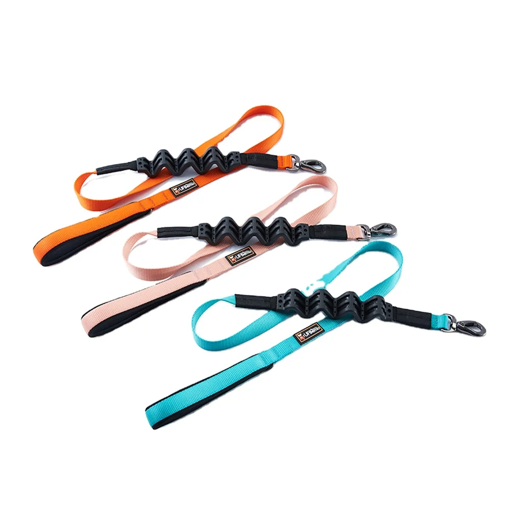 

UFBemo Custom Pink Retractable Walking Dog Shock Absorbing Pet Outdoor Training Dog Leash, Pink orange blue