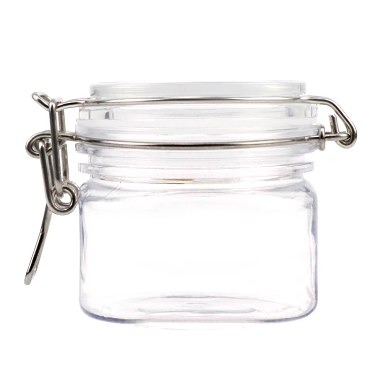 

whole sale 200ml Smell Proof Plastic Square Airtight Storage Jars, According to your demand