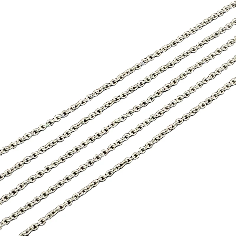 

PandaHall 2mm 304 Stainless Steel Soldered Cross Necklace Chains, Stainless steel color