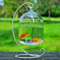 

Hanging Transparent Mini Desktop Glass Aquarium Accessories Fish Tank