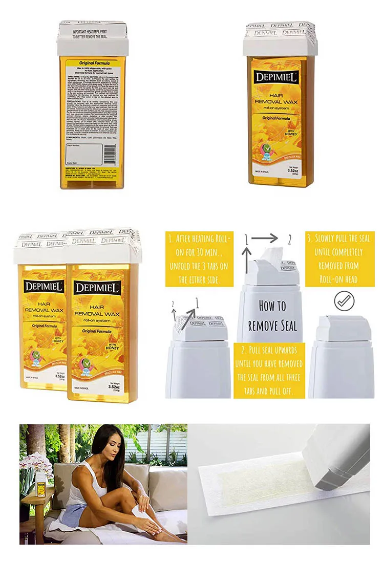 Wholesale Professional Painless Hair Removal Empty Roll On Wax