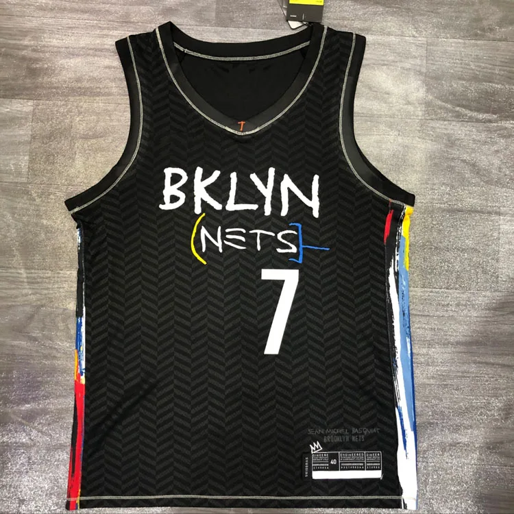 

2021 Latest High Quality BKLYN City Edition black basketball uniform Durant #7# Irving#11 man basketball wear jersey shirt