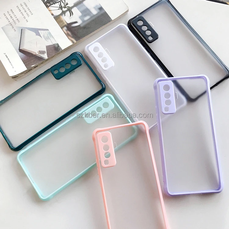 

New Design Hard Matte Candy Colorful Shockproof TPU Bumper PC Back Phone Cover Case For Vivo Y20 Y20I Y20S Y12S Y30 IQOO U1X
