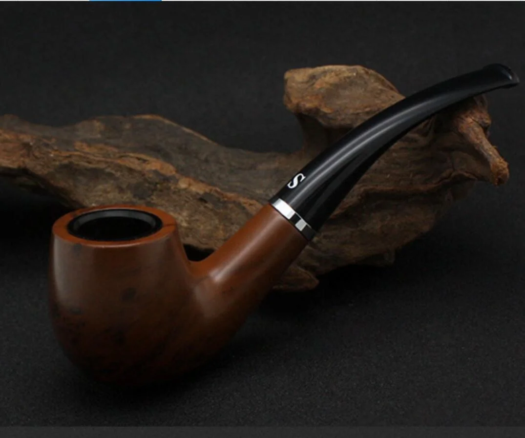 

Vintage Smoke Pipe Filter pipe Smoking Accessories Tobacco Wood Pipe, As pic show