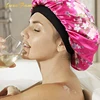 Hair Extension Satin Bonnet Prevent Of Hair Loss Sleep Hat Night Sleep Cap For Women Curly Springy Hair Black