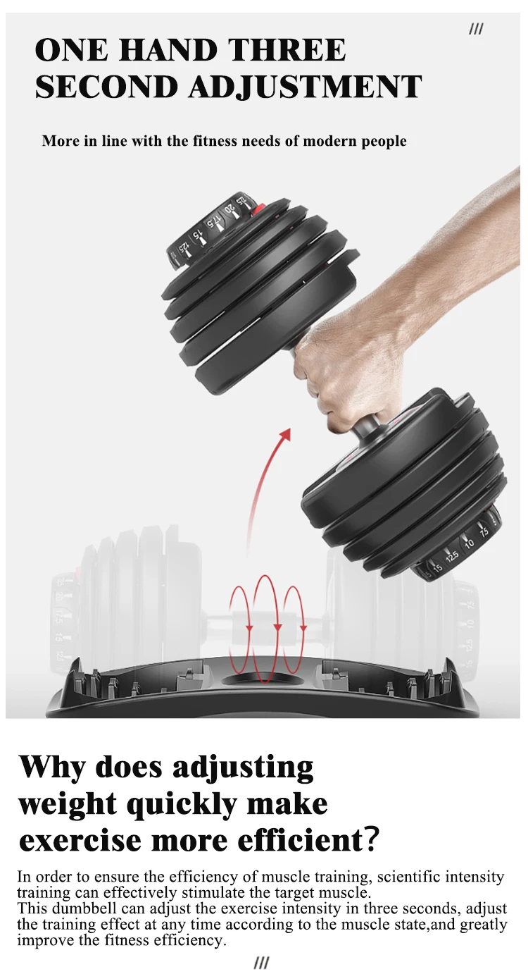 Wholesale competitive price adjustable dumbbell set for bodybuilding sports equipment