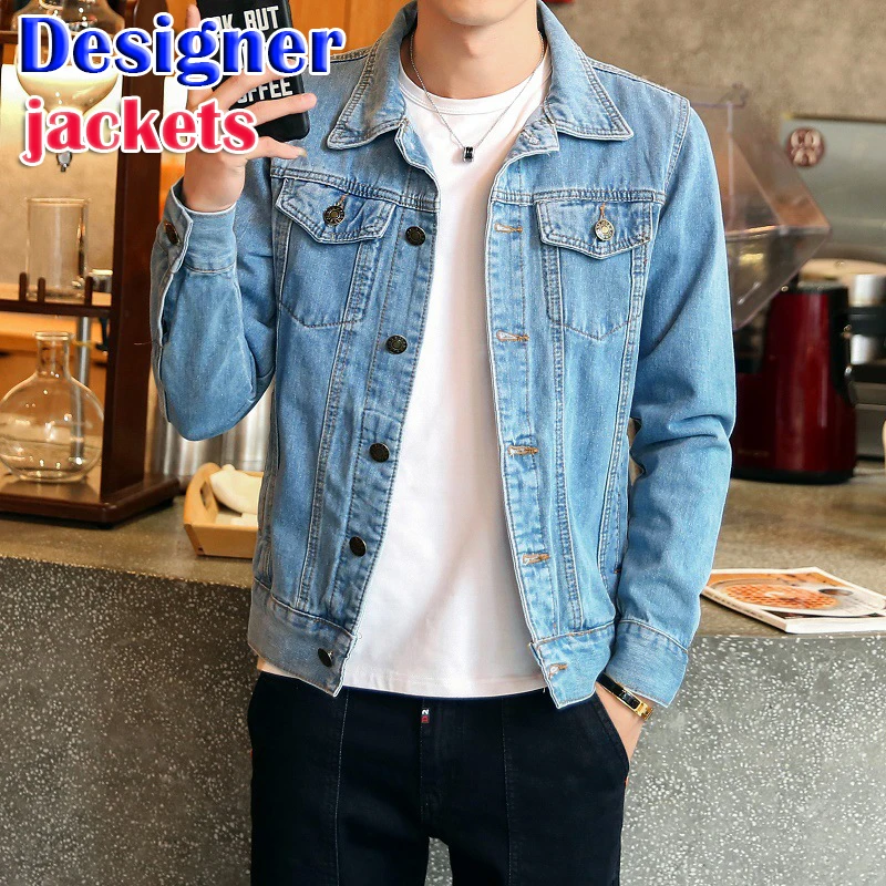 

Man Logo Cotton Jeans Denim Wholesale Plus Size With Mens Jacket For Design Men's Jackets & Coats