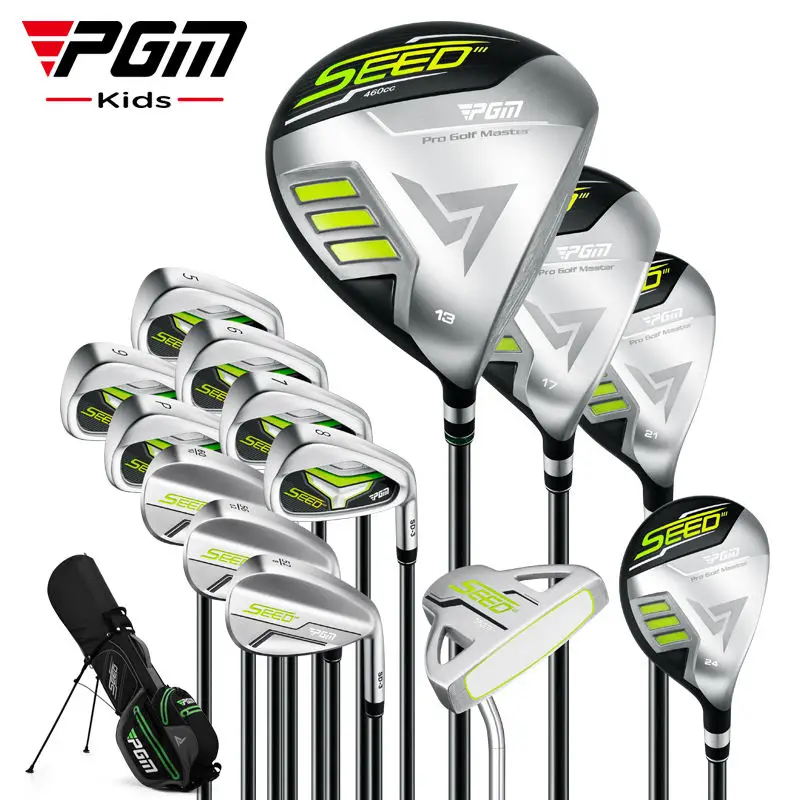 PGM JRTG013 SEED 3 Series Right Handed Children Junior Boys Titanium Alloy Driver Golf Clubs Complete Set with Golf Stand Bag