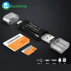 2 IN 1 Type C Micro USB OTG Card Reader 3 In 1 USB-C 2.0 Universal TF SD Read Plug For Mobile Phone PC Mac Computer Adapter