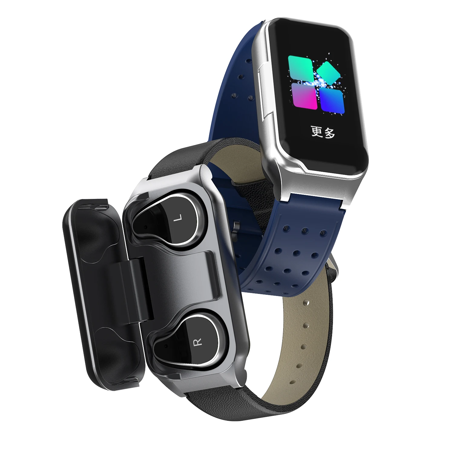 

2 in 1 Smart Watch with earbuds Android Ios Heart Rate Monitor Sports Fitness Watch Smart Bracelet with earbuds