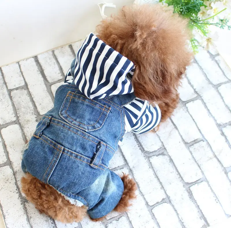 

Wholesale Dog Denim Vest Pet Plain Jeans Dogs Hoodies Clothes