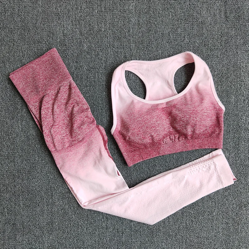 

Fashion Womens Sport Gradient color Top Bra summer sports wear fitness Seamless yoga Bra