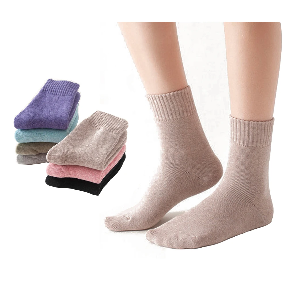 

Cotton women crew tube socks for autumn and winter colorful funny crew ladies cute thick cotton socks