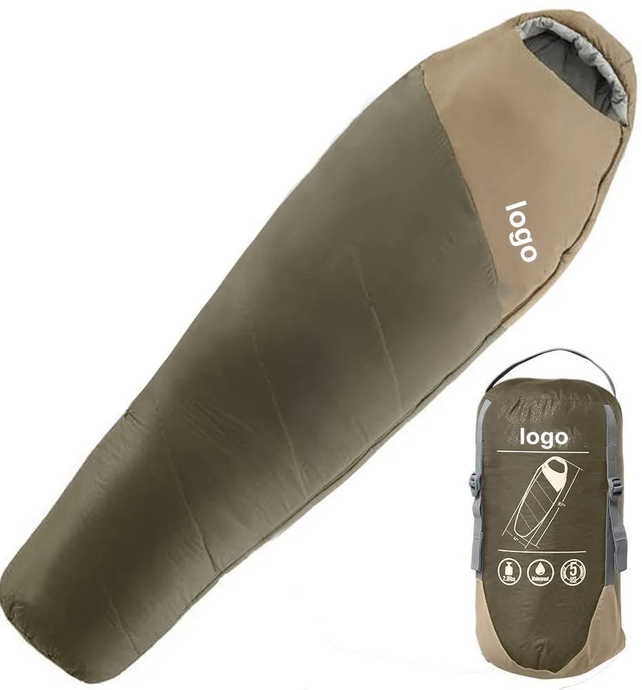 

Woqi Amazon Hot Travel Spill Resistant Goose down Hollow Cotton Thick Mummy Sleeping Bag, Customized