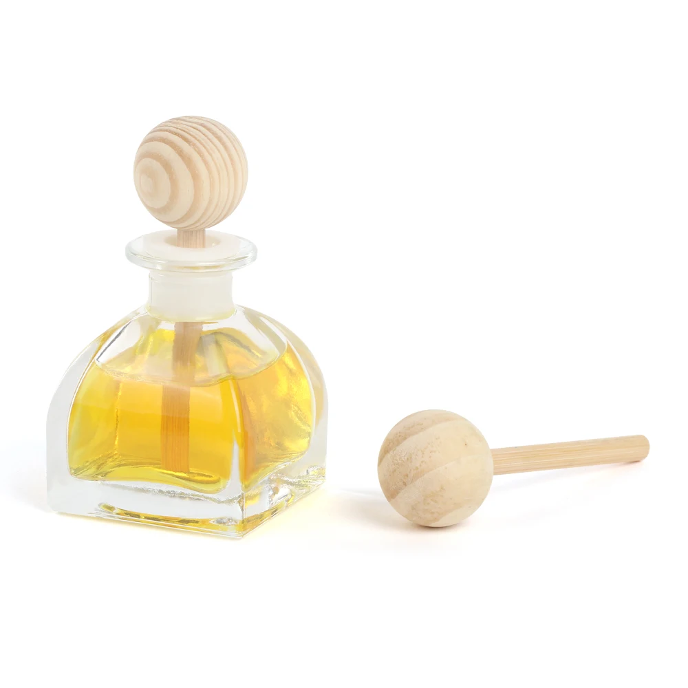 

50ml pagoda fragrance reed diffuser bottle glass with wood ball